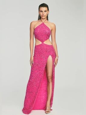 Retrofete Hendrix Dress in Fuchsia Rose Tiger Stripe